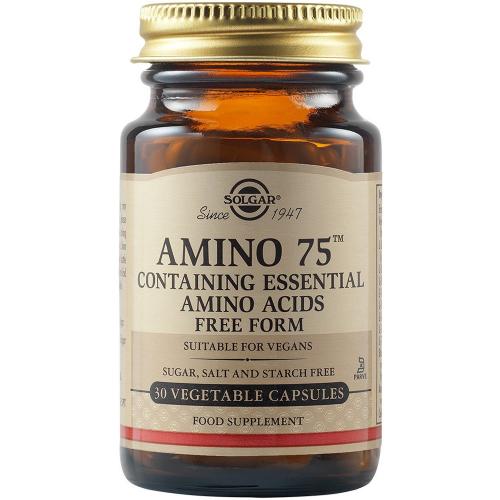 Solgar Amino 75 Συμπλήρωμα Διατροφής με Αμινοξέα Ιδανικό για Χορτοφάγους 30veg.caps